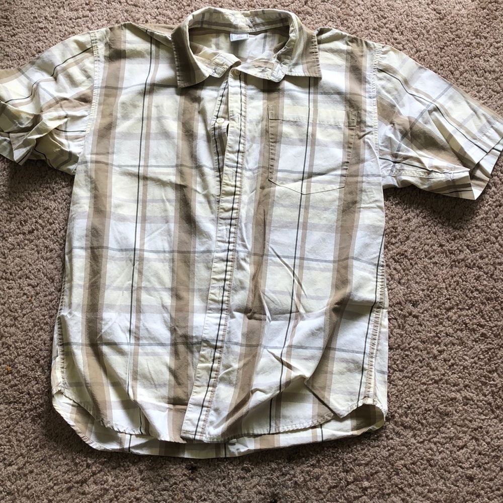 Boy's Old Navy Button Down Plaid Shirt Sz XXL